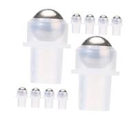 Garneck Insertos Roll-On para Aceites Esenciales 10 Piezas Bolígrafos de Repuesto Bolita de Acero Plástico PE Transparente 16 Dientes Aplicador para Perfume y Brillo Labial Adecuado