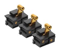 Garneck Interruptor de Encendido y Apagado para Cortadora de Pelo, Interruptor de Palanca Caja, 3 Piezas (Negro y Rojo) Tornillos y Pestañas de Soldadura, Accesorios para Máquina de