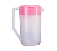 Garneck Jarra de Plástico para Agua Fría con Tapa y Escala Medidora, Capacidad Grande y Resistente al Calor, Adecuado para Jugos y Bebidas Frías Hogar Reutilizable