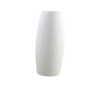 Garneck Jarrón de cerámica blanco de 50 cm - Jarrón de suelo moderno en minimalismo nórdico para una elegante decoración de mesa y decoración del hogar - Jarrón de flores ideal para sala de estar y