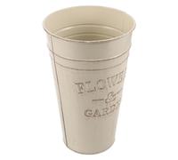 Garneck Jarrón Rústico de Hierro Vintage de 25 Cm Alto sin Asa, Cubo para Exhibición de Flores Decorativo para Escritorio y Mesa, Florero Metálico Estilo Antiguo para Decoración de Hogar