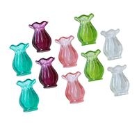 Garneck Juego de 10 Mini Jarrones Decorativos para Casa Miniatura de Resina Adornos para y Muñecas Decoración de Mesa Accesorios para Manualidades Estilo Moderno