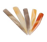 Garneck Juego de 5 Herramientas Bruñidor de Ágata Natural para Pulir y Alisar Joyas, Cuchillos Miniatura para Mantenimiento de Anillos y Pulidora Manual de Joyería Profesional