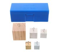 Garneck Juego de Bloques de Densidad de Aluminio, Hierro, Cobre y Madera, Elementos Cuadrados de 1 Caja para Enseñanza Científica, Herramienta Educativa para Experimentos Físicos y