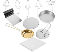 Garneck Juego de Cortadores de Galletas de Acero Inoxidable 10 Piezas para Fondant y Manualidades Moldes Metálicos para Postres Caseros y Utensilios para Hornear