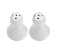 Garneck Juego de Saleros y Pimenteros de Cerámica Blanca, 2 Piezas de 5×8 Cm 5 Orificios, Dispensador Multiusos para Condimentos y Porta Palillos, Adecuado para Cocina, Restaurante