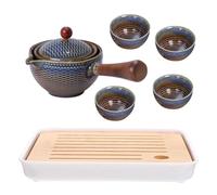 Garneck Juego de Té para Bolsa de Almacenamiento Actividades al Aire Libre de Kung Fu de Cerámica Portátil Taza y Obsequio Elegante