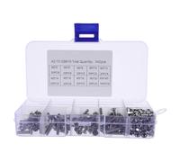 Garneck Juego de Tornillos de Acero Inoxidable con Cabeza Cruzada 340 Piezas Surtidas con Tuercas y Arandelas Estuche Organizador para Reparación de Electrodomésticos Metalurgia y