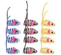 Garneck Juguete para Gatos Ratoncito de Cuerda Elástica 12 Piezas para Atraer Gatos y Evitar Arañazos Adecuado para Jugar en Casa Color Aleatorio