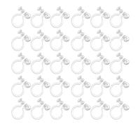 Garneck Kit de 50 Adaptadores de Clip para Pendientes sin Perforar, Convertidor de Pendientes Transparentes Tipo U, Plástico Invisible Sujeción Fuerte, Accesorios para Fabricación de