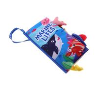 Garneck Libro Suave Para Bebés Texturas Arrugadas Libro De Tela Temática Oceánica Del Juguete De Baño Baño De Recién Nacidos y Bebés Pequeños