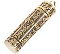 Garneck Llavero Colgante de Mini Barril de Latón Vintage Accesorio Artesanal Multifuncional para Llaves y Decoración de Coche Diseño Antiguo Retro para Bolso y Mochila Obsequio