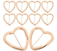 Garneck Llavero Corazón de Hierro Dorado Resistente y Dividido, 30 Piezas para Manualidades y Decoración, Anillos Metálicos para Artes y Bricolaje