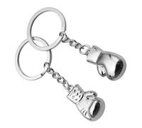Garneck Llavero Deportivo de Metal Pack de 2 Piezas Colgante de Guante de Boxeo en Hierro Plata para Obsequio o