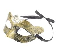 Garneck Máscara Veneciana Diseño Artístico Vintage Retro de Media Cara en Plástico Dorado para Hombre Adecuado para Fiestas de Mascarada y Carnaval