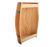 Garneck Media Barrica De Madera Para Decoración De Pared Bar y Cava, Barril De Roble De 33 Cm, Ornamento Rústico Vintage Artesanal Para Ambiente Vinícola y Paisajismo Interior