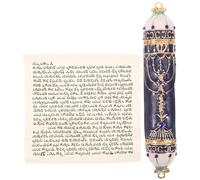 Garneck Mesusa Pergamino Mezuzah Puerta Judío Amuleto Decoración para Puerta Amuleto de la Suerte Jerusalén Israel Decoración Judía Regalos Religiosos Artículo Feng Shui Charms Salón Decoración de