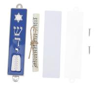 Garneck Mezuzah Judía De Metal con y Escritura Hebrea Decoración para Entradas y Puertas Adorno Judaico De David