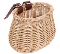 Garneck Mimbre Cesta Resistente Delantera de Bicicleta, Infantil | Tejido de Mimbre, Gran Espacio de Almacenamiento, Fácil de Fijar, Decoración para Bicicletas Infantiles Color Aleatorio