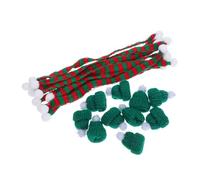 Garneck Mini Gorros y Bufandas Navideños de Lana 23 Cm, Accesorios Decorativos Hechos a Mano para Botellas de Vino, Set de 20 Piezas para Manualidades y Ambiente Festivo en Hogar