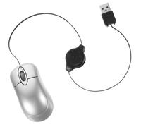 Garneck Mini Ratón con Cable Retráctil para Portátil - Ratón Portátil con Cable Ideal para Todos Los Dispositivos - Sin Necesidad De Baterías