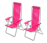 Garneck Mini Sillón Reclinable Plegable Simulación para Exterior y Decoración, 2 Unidades, Mini Tumbona para Jardín, Exhibición o Fotografía Artística