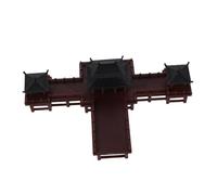 Garneck Miniature Chinese Pavilion Ornament Versatile Asian Architecture Figurine For Aquarium Fairy Garden and Micro Landscape Decor Plastic Pagoda Model