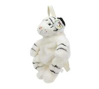 Garneck Mochila Escolar De Peluche De Dibujos Animados para Niños Tigre Mochila De Felpa Gris y Cómoda para Colegio y Viajes Tamaño Pequeño