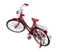 Garneck Modelo de Bicicleta Vintage 1:10 Tamaño Medio Aleación Roja para Decoración del Hogar Oficina y Manualidades Creativas en Miniatura