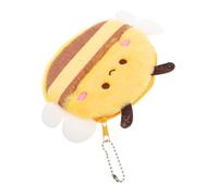 Garneck Monedero de Peluche de Abeja Mini Adorable, Felpa, para Monedas y Llaves, Llavero Portátil, Obsequio para Mujer y Niños, Uso Diario y Viajes, Diseño Compacto y Ligero