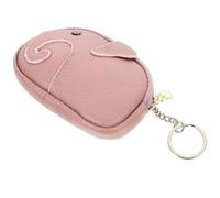 Garneck Monedero Pequeño Tipo Bolsa Diseño de Elefante, Color Púrpura Claro, Material Duradero, Ligero y Flexible, Cartera Divertida para Monedas y Objetos Pequeños, Adecuado para Viaje