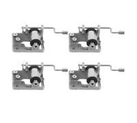 Garneck Movimiento de Caja de Música Manivela Gris Plateado 4 Piezas de Repuesto para Bricolaje Mecanismo Manual para Reparación y Proyectos Creativos Melodías Clásicas como “Paisaje