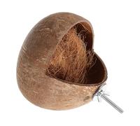 Garneck Nido de Cáscara Natural para Loros y Aves, Fina Elaboración y Espacio para Actividad, Casa para Pájaros Adecuado para Mantener en Hogar de Loros