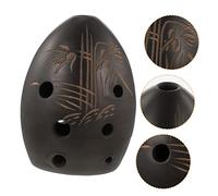 Garneck Ocarina de Porcelana Negra de 8 Agujeros, Instrumento Musical Portátil para Niños y Principiantes, Ocarina Clásica Ligera para Práctica y Aprendizaje en Festivales y Escuela