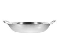 Garneck Olla Grande de Acero Inoxidable Doble Asa, Calentamiento Rápido y Resistente Cal para Cocina Seca y Restaurante Profesional