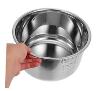 Garneck Olla Interior Inoxidable Arrocera Capacidad Revestimiento Grueso Antiadherente Multifunción para Cocinar Arroz y Hornear Repuesto para Olla Eléctrica