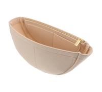 Garneck Organizador con Forma de para de Media Fieltro Bolso Luna Beige Múltiples Bolsillos y Compartimentos para Uso Diario Viaje