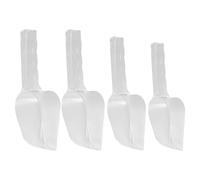 Garneck Pala para hielo de bar, pala para comida, plástico, mango largo, diseño suave sin bordes, para restaurante, juego de 4 piezas