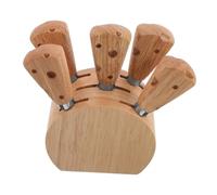 Garneck para Queso con Mango de Madera Acero Inoxidable Incluye Cuchillo Esparcidor y Tenedor con Soporte de Madera para Cortar Untar y Servir Fiestas y Picnics