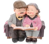 Garneck Pareja De Mayores Enamorados Figuras Miniatura Abuelos Padres Figura Estatua De Resina Vejez Vida Decoración Del Hogar Para San Aniversario De Boda Estilo 2