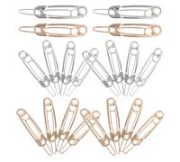 Garneck Pasadores Planos para Mujer Imperdible Horquillas de Aleación de Metal 20 Piezas 10 Doradas y 10 Plateadas Accesorios para Peinar Cabello Acabado Liso Sujetadores