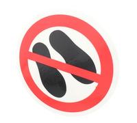 Garneck Pegatina Adhesiva de Advertencia No Aquí Resistente al Agua Señal de Seguridad Autoadhesiva Redonda Tamaño Mediano para Uso Interiores y Exteriores Prevención de Accidentes