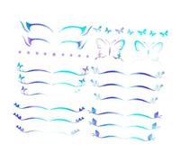 Garneck Pegatinas Adhesivas 6 Hojas en Papel para Delineador de Ojos Diseño de Mariposas y Estrellas que Realzan la Apariencia para Maquillaje Cosplay y Halloween