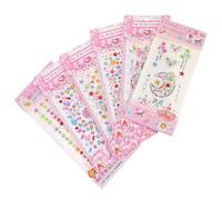 Garneck Pegatinas de Gemas Acrílicas para Niños, 6 Hojas Seguras y Fáciles de Quitar, Ideales para Fiestas de Halloween y Noches Festivas