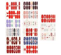 Garneck Pegatinas Navideñas para Uñas 15 Piezas Envolturas de Esmalte de Uñas de Cobertura Completa Calcomanías Autoadhesivas para Decoración DIY en Casa Diseños Variados