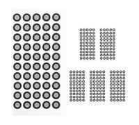 Garneck Pegatinas Reflectantes para Escaneo 3D, Hoja de 50 Puntos de Marcado Película Reflectante de 0,15 Mm de Grosor, Alta Reflexión para Escáneres 3D, Paquete de 6 Hojas