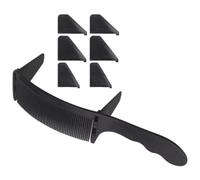 Garneck Peine Curvo Profesional para Peluquería para Hombres, Guía de Corte Ergonómica de Plástico Negro, Tamaño Pequeño Adecuado para Peinados con Parte Superior Plana y Barba