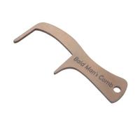 Garneck Peine de Madera sin Dientes para Hombre Calvo Herramienta de Aseo Artesanal Diseño Respetuoso Cuero Cabelludo Obsequio Divertido para San Valentín Cepillo Duradero y Original