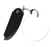 Garneck Peine Plegable para Hombre Dientes Finos Llavero Espejo Ovalado Peine Portátil para y Accesorio y Práctico de Acrílico