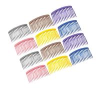Garneck Peinetas Laterales para Mujer 12 Piezas Peines para Peinar de Plástico Mate 8 CM 16 Dientes Diseño Curvado para Peinados Accesorios de Peluquería para Uso Diario y Hogar